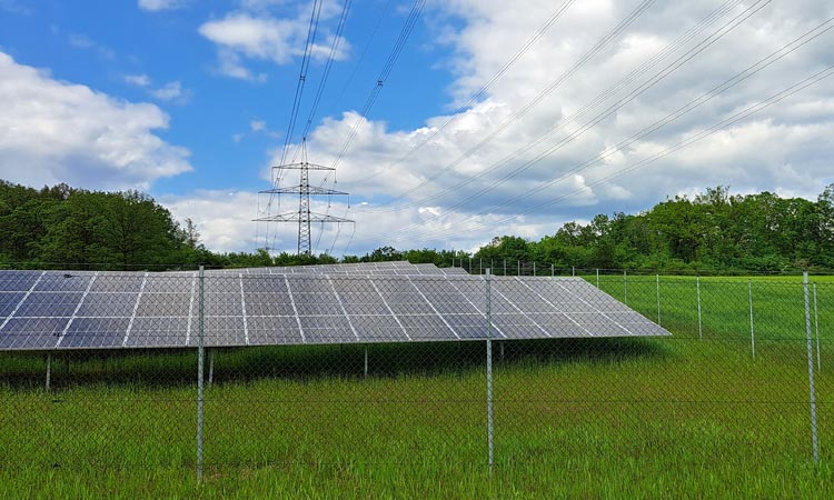 Blick auf eine PV-Anlage